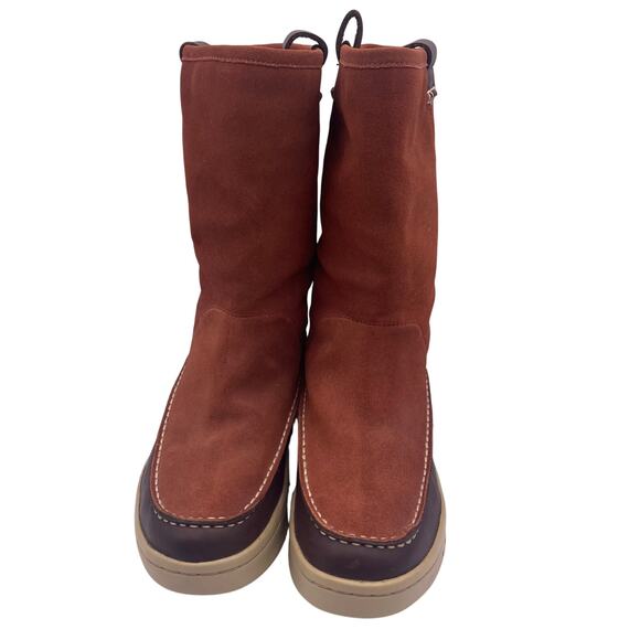 Sperry Keelan Rust Brown Suede Faux Fur Lined Winter Boots Womens 6 - Picture 4 of 8